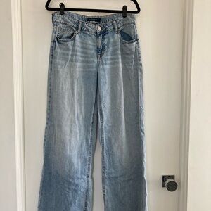 Aeropostale Blue Low Rise, Wide Leg Jeans
